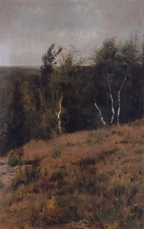 Fernand Khnopff In Fosset,Birches Norge oil painting art